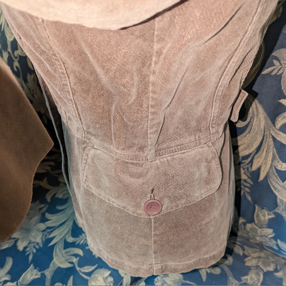 Cote Femme Soft Chocolate Military Style Brushed Jacket - Picture 4 of 6